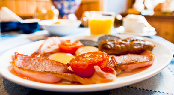 Full Scottish breakfast at Scotia B&B